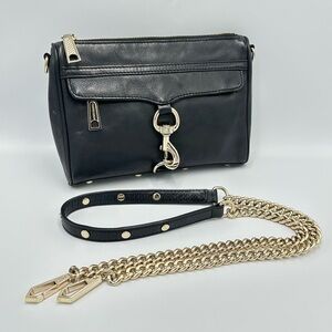 Rebecca Minkoff Mini MAC Crossbody Bag Black Leather Purse